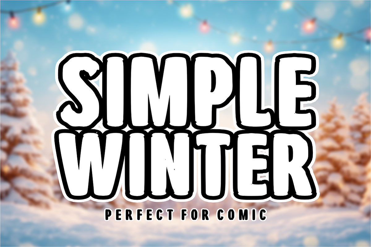 Simple Winter - Playful Comic Font, a Sans Serif Font by KiddoGlyphs Studio (Photo 1 of 4)