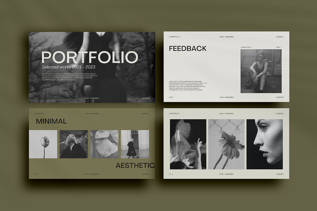 Micelle Portfolio Canva Template, a Marketing Template by Amaré Creative (Photo 6 of 12)