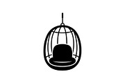 Hanging Egg Chair Silhouette Bundle, an Illustration by Designer_Momina (Thumbnail 19 of 51)