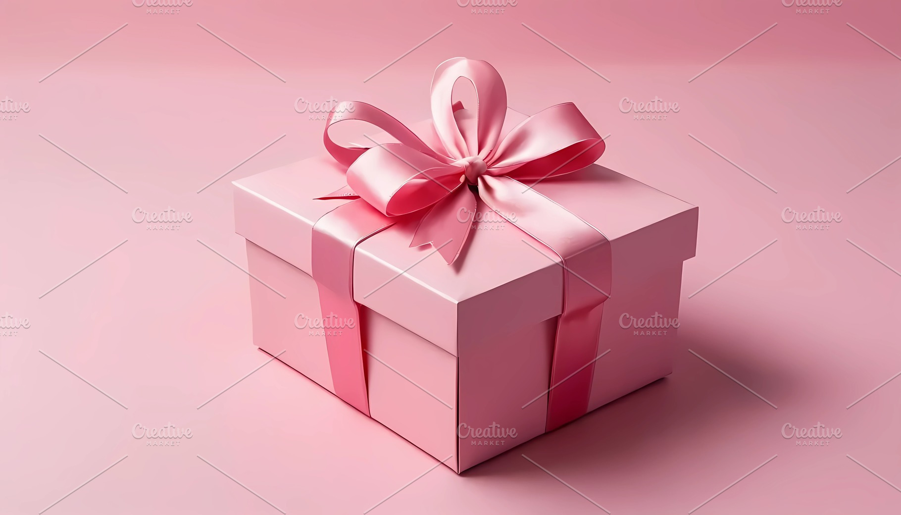 Beautifully Wrapped Pink Gift Box
