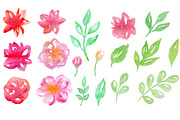 Watercolor Flowers and Leaves, a Decorative Illustration by Artspace (Thumbnail 2 of 3)