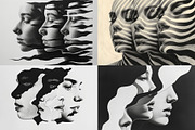 24 Optical Illusion Faces, a Person Illustration by HipFonts (Thumbnail 2 of 7)