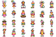 Whimsical Christmas Chick Clipart, an Illustration by Sublimation Artist (Thumbnail 2 of 6)
