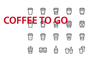 20 Coffee To Go UI Icons