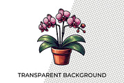 Flower Pot Clipart Garden PNG Art, a Decorative Illustration by QM_ART (Thumbnail 4 of 7)