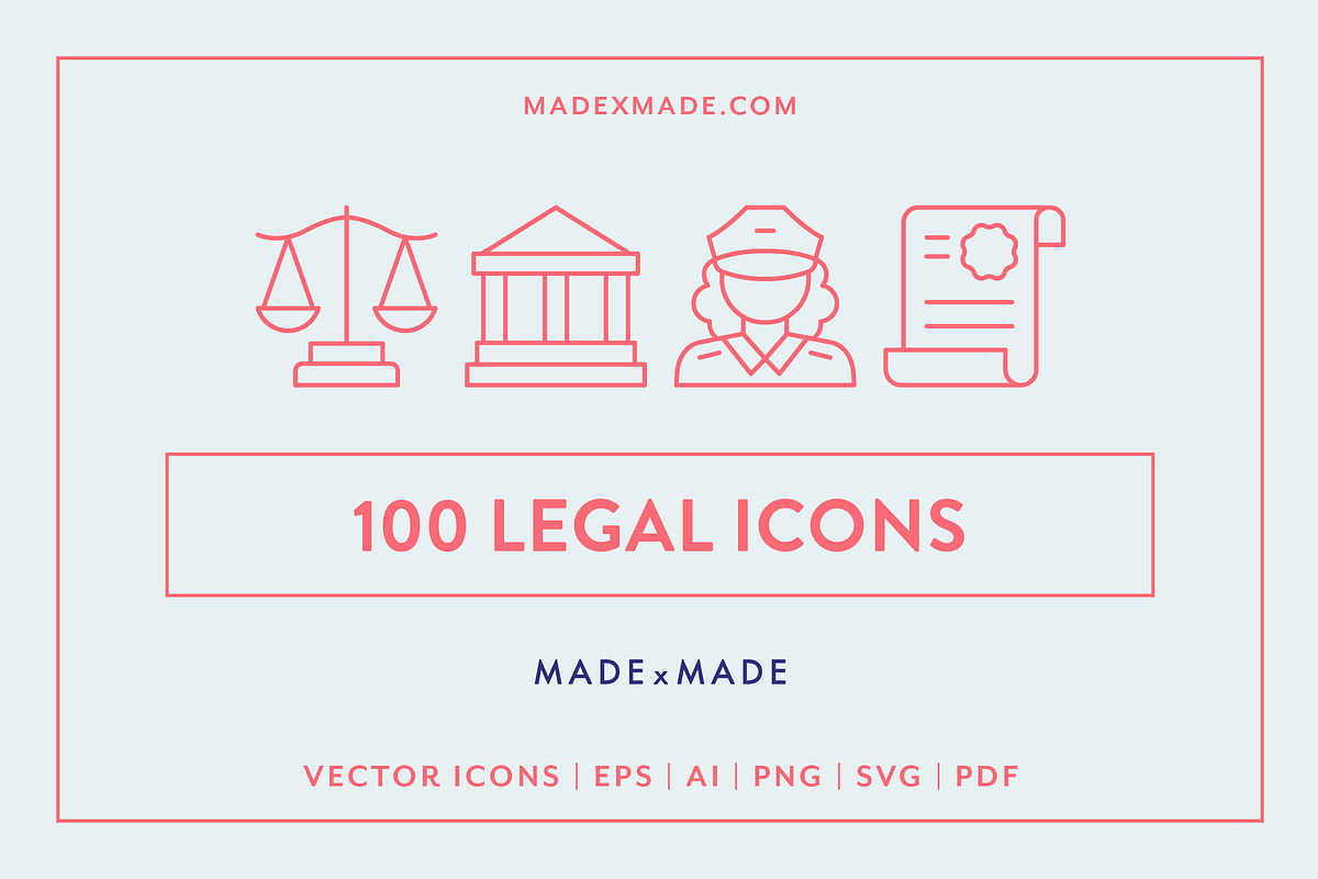 Legal Line Icons, an Outline Icon by Made by Made (Photo 1 of 8)