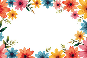 Colorful Floral Explosion With White, a Photo by LOGOCREATIVE