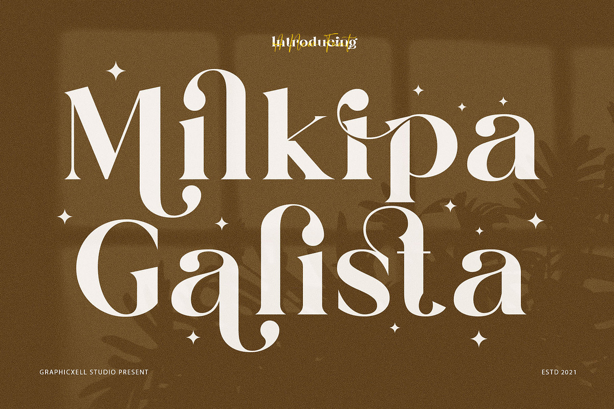 Milkipa Galista - Ligature Typeface, a Serif Font by Graphicxell (Photo 1 of 10)