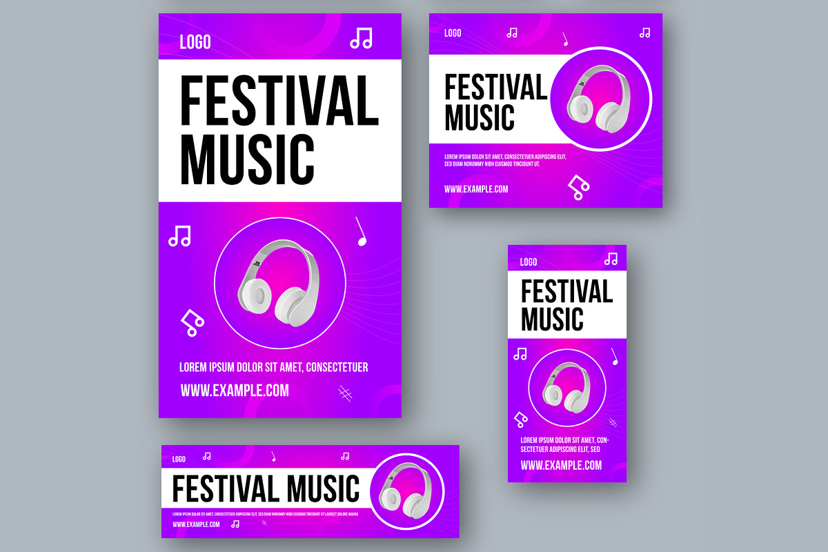 Music Web Banner Set, a Social Media Template by CreativeShaper (Photo 4 of 4)