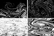 The Liquid marbled black and white, a Texture Graphic by Noires (Thumbnail 3 of 4)