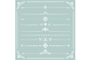 Vintage Big Set of Horizonyal Vector, a Decorative Illustration by FineArtStudio
