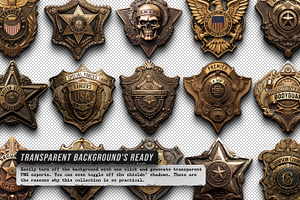 Police / Army / Sheriff Metal Badges