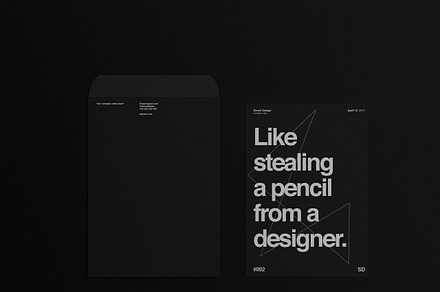 Black Stationary Mockup Pack No. 3