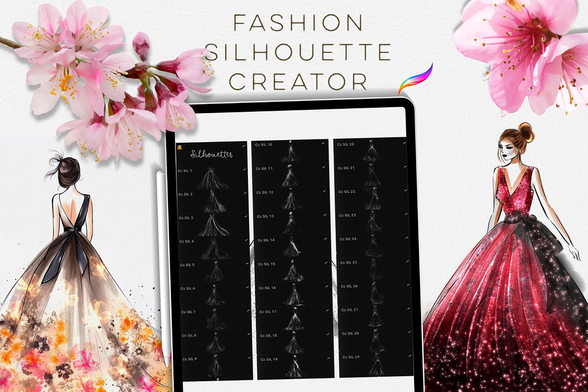 FASHION SILHOUETTE CREATOR Brushes, a Brush Add-On by Warm Cozy Cottage (Photo 4 of 7)