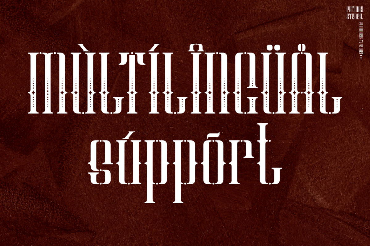 Patinas Stencil (Family Font), a Serif Font by inumocca_type (Photo 8 of 10)
