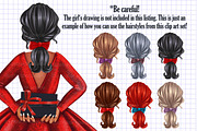 Hairstyles clipart PNG transparent, an Illustration by Illustrator Space (Thumbnail 7 of 10)