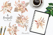 Watercolour Bohemian Florals Neutral, a Decorative Illustration by Bloomella (Thumbnail 5 of 8)
