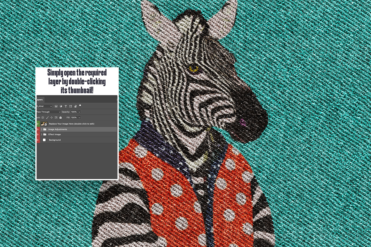Knitted Fabric Photo Effect, a Layer Style Add-On by iDoodle Studio (Photo 2 of 5)
