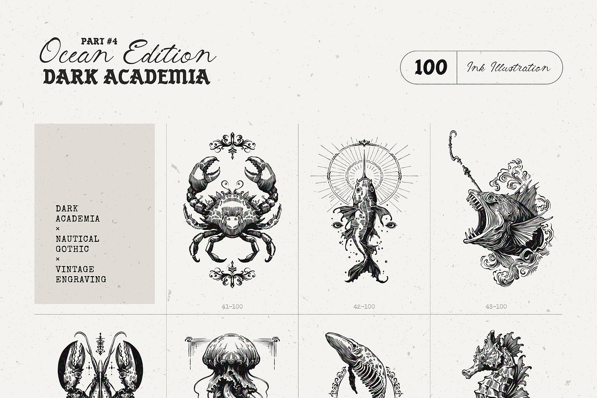 Dark Academia Ocean | Illustration, an Object Illustration by KetteCreate (Photo 7 of 14)