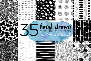 Hand Drawn Doodle Patterns Set