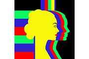 Silhouette of a Woman with Rainbow, a Background Graphic by Sharon Schwalbe (Thumbnail 6 of 6)