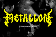 Metallon - Metal Decorative, a Blackletter Font by Indotype Foundry (Thumbnail 1 of 10)