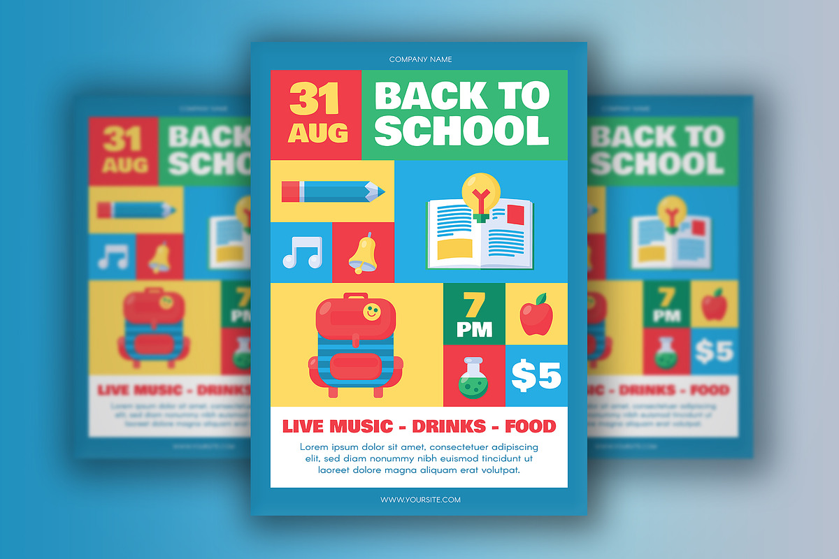 Back To School Poster, a Poster Template by barsrsind