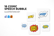 Comic Speech Bubble Set, an Illustration by Epitomi_Studio (Thumbnail 1 of 2)