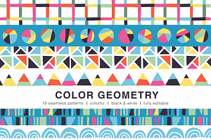 Color geometric seamless patterns