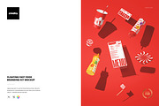 Floating Fast Food Branding Mockup, a Packaging Mockup by creatsy5 (Thumbnail 1 of 6)