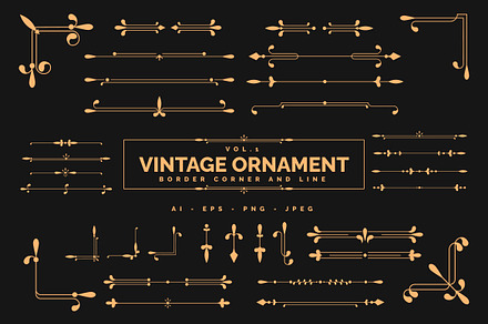 Ornament Border Corner and Line Vol.