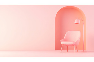 Armchair and Floor Lamp Inside, an Object Illustration by Lermont51