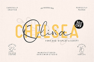Chelsea Olivia - Font Duo, a Script Font by Garisman Std