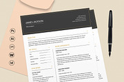 Resume/CV - Classic Gold, a Resume Template by 3Angle (Thumbnail 1 of 5)