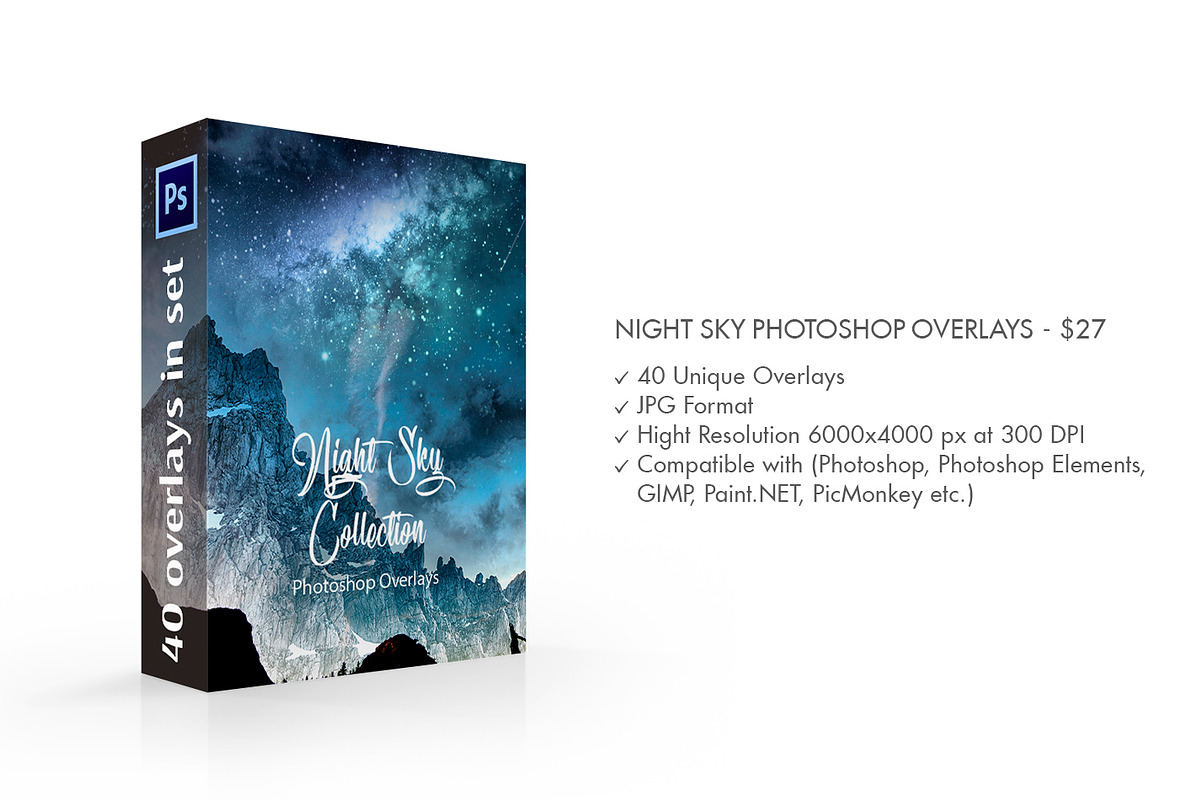 Night Sky Photoshop Overlays, a Plug-in Add-On by FixThePhoto (Photo 2 of 37)