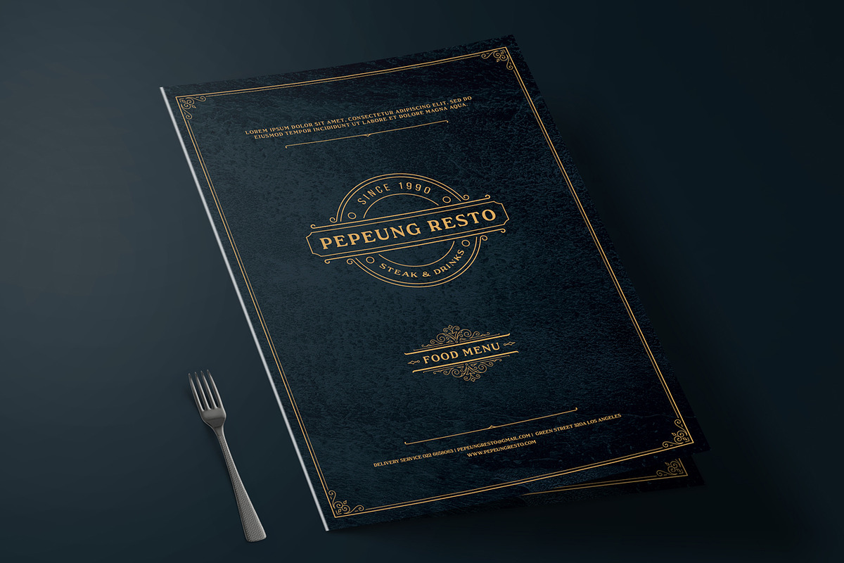Elegant Restaurant Menu, a Magazine Template by Aarley Kaiven (Photo 1 of 4)