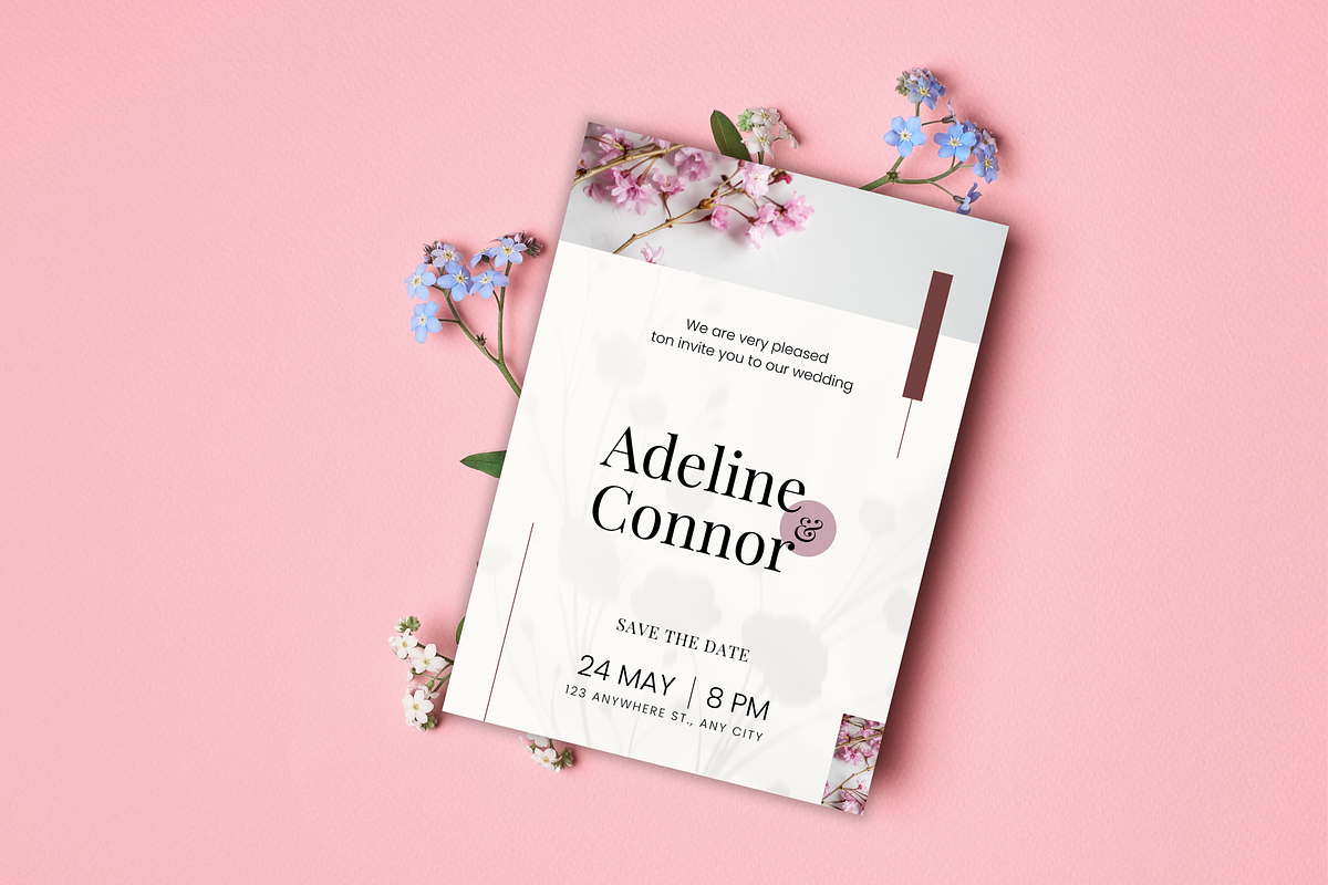 Floral Wedding Canva Template Set, an Invitation Template by TemplateCastleStore (Photo 8 of 9)