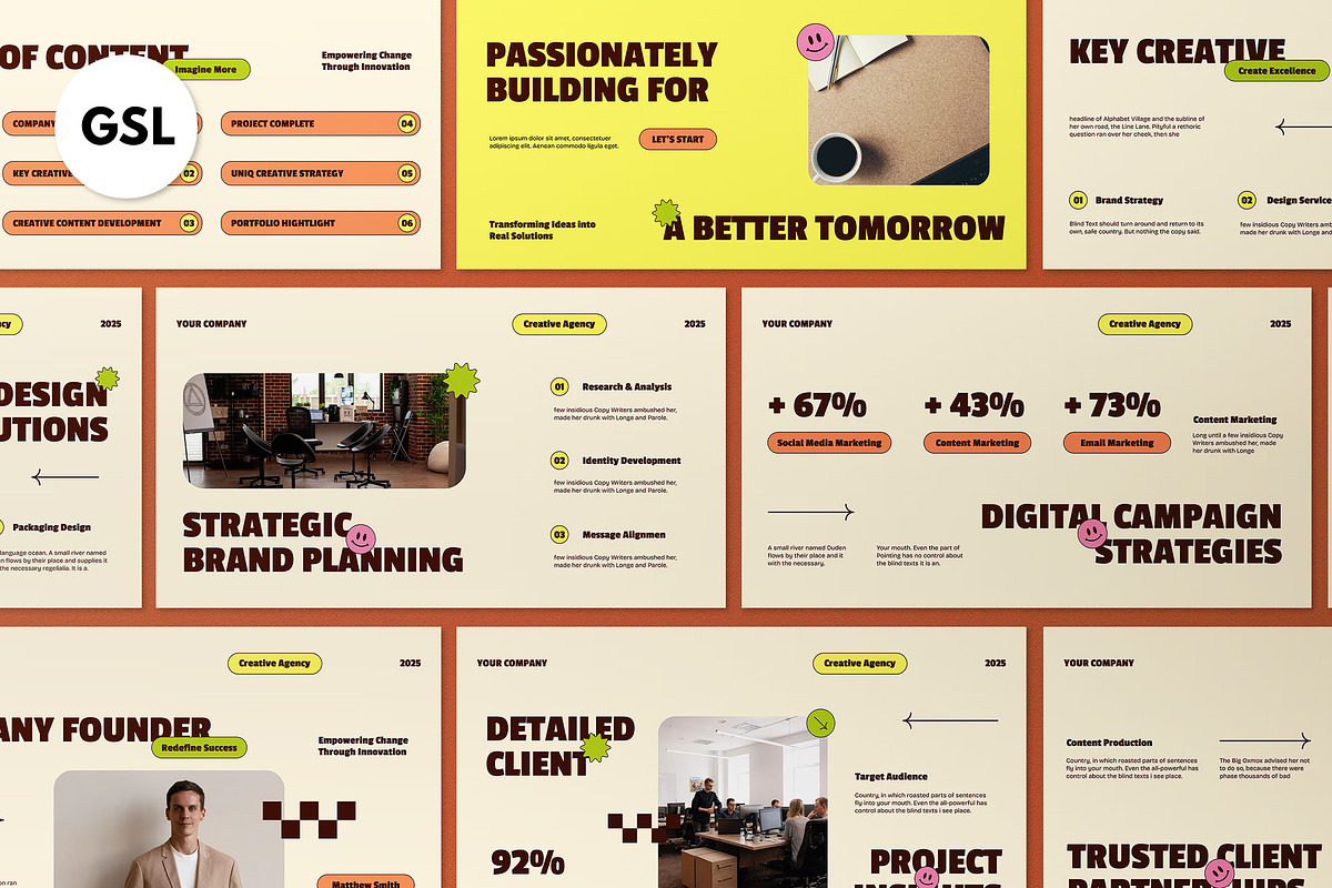 Yellow Company Profile Google Slide, a Presentation Template by graphicook (Photo 1 of 5)
