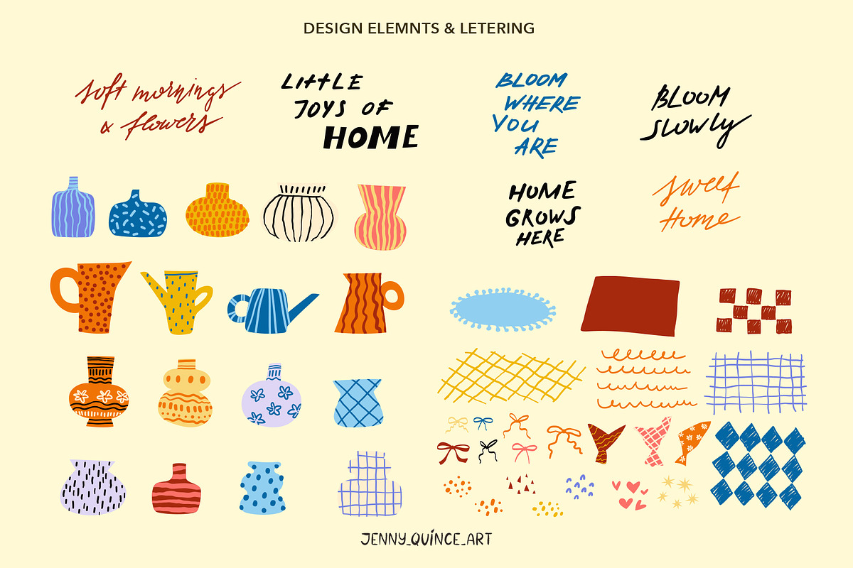 Dopamine Flowers – Vector Design Kit, a Decorative Illustration by Jenny Quince (Photo 10 of 15)