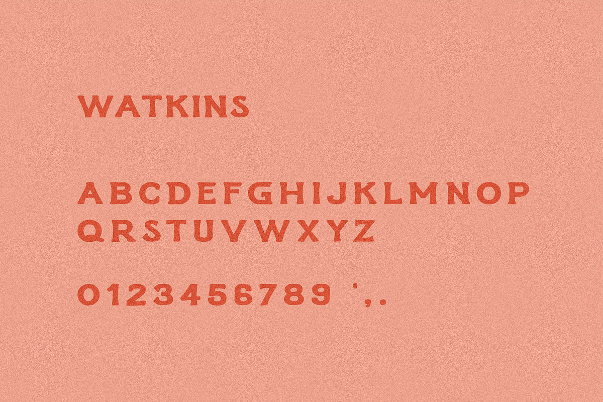Watkins I A Handmade Display Font, a Font by Taylor Penton (Photo 3 of 3)