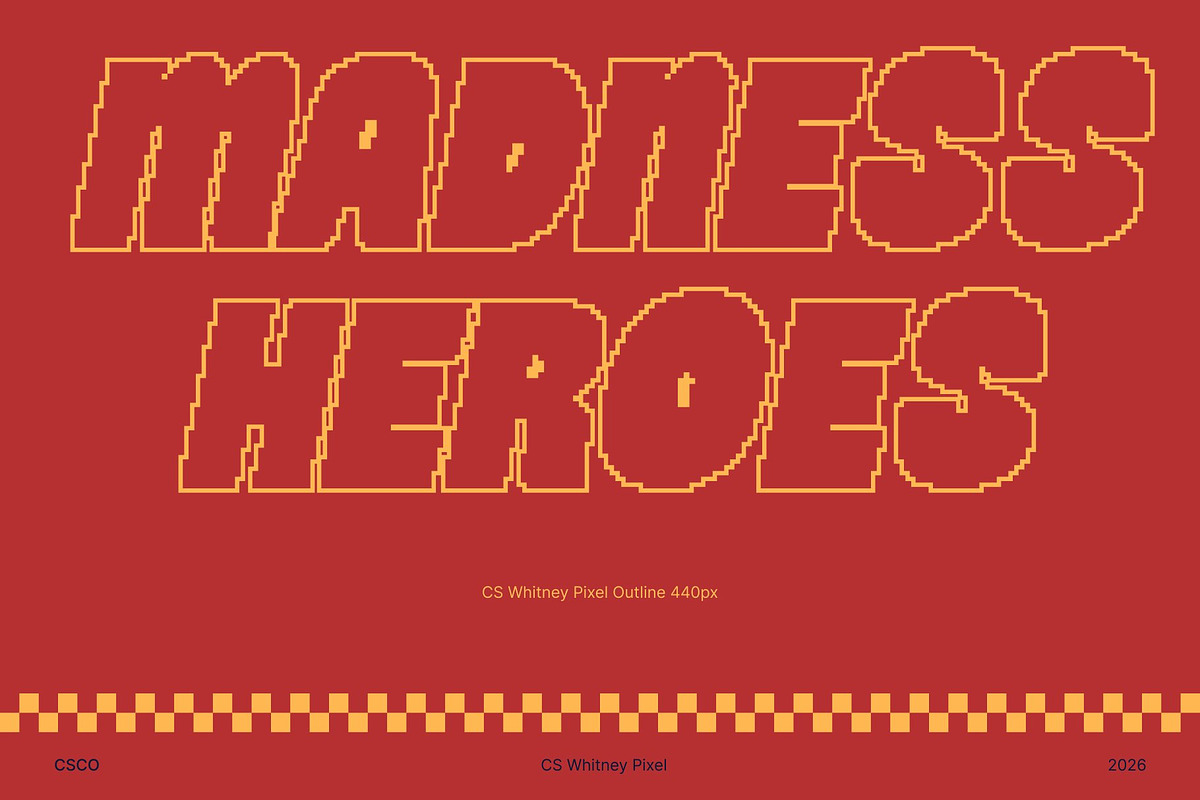 CS Whitney Pixel, a Sans Serif Font by Craft Supply Co. (Photo 7 of 8)