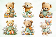 Whimsical Easter Teddy Bear Clipart, an Illustration by Creative Art (Thumbnail 7 of 8)