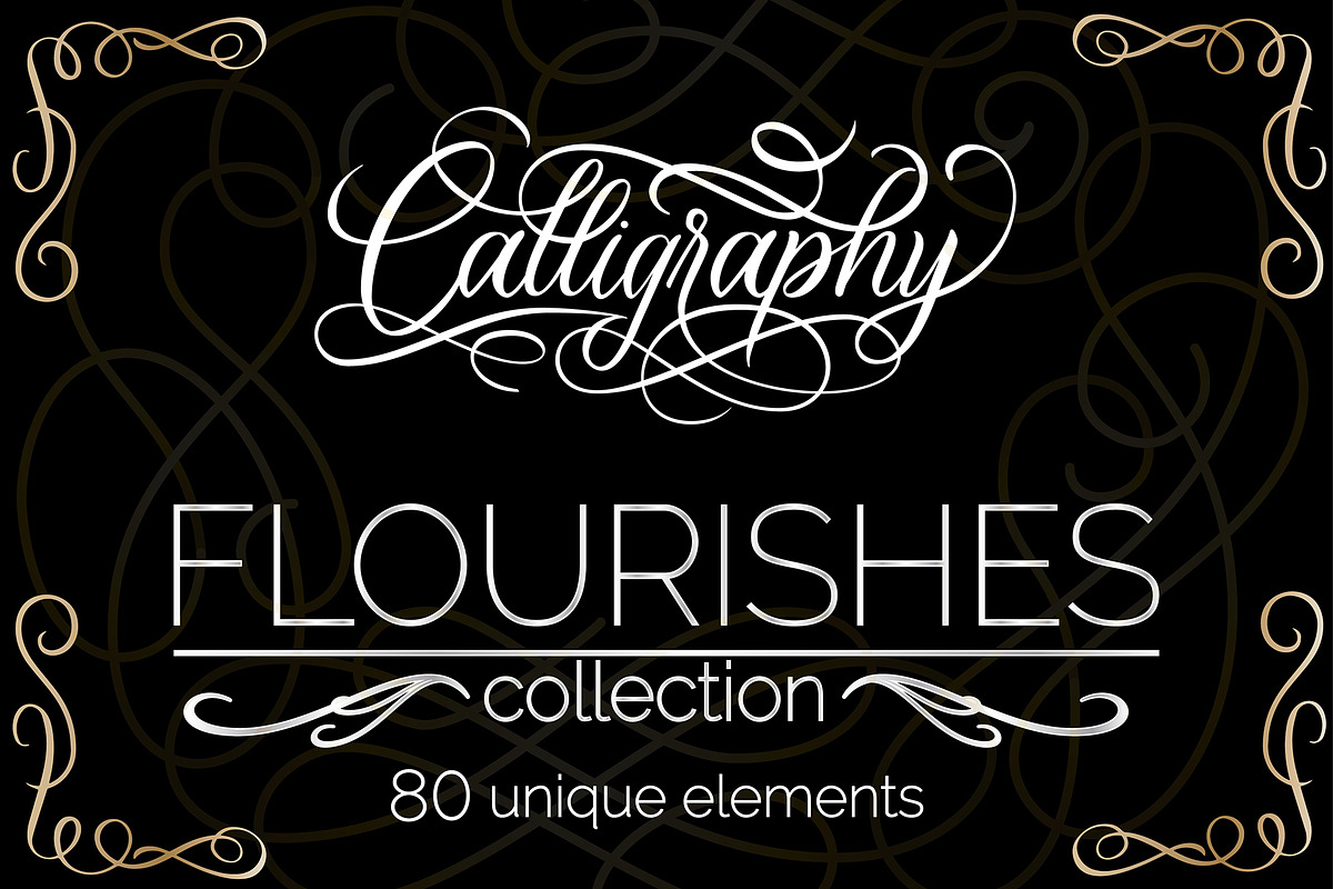 Calligraphy Flourish Vintage Pack, an Object Graphic by ZenLettering (Photo 1 of 5)