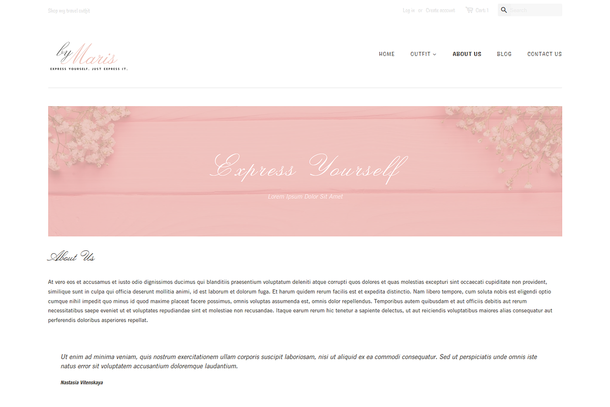 Minimal Shopify Theme - byMaris, a Shopify Template by inSTUDIO43 (Photo 2 of 10)
