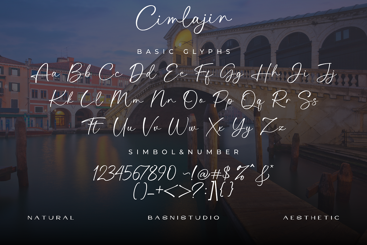 Cimlajin – Handwritten Font, a Handwritten Font by Basnistudio (Photo 10 of 12)
