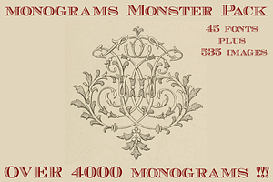 Monster Pack Over 4000 Monograms