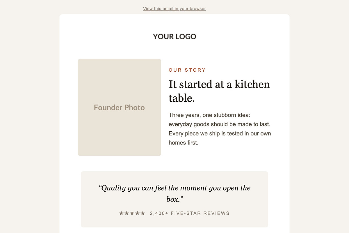 Mailchimp Welcome Email Templates, an Email Template by Art Club (Photo 3 of 4)