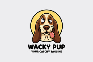 Wacky pup Mascot Cartoon Logo