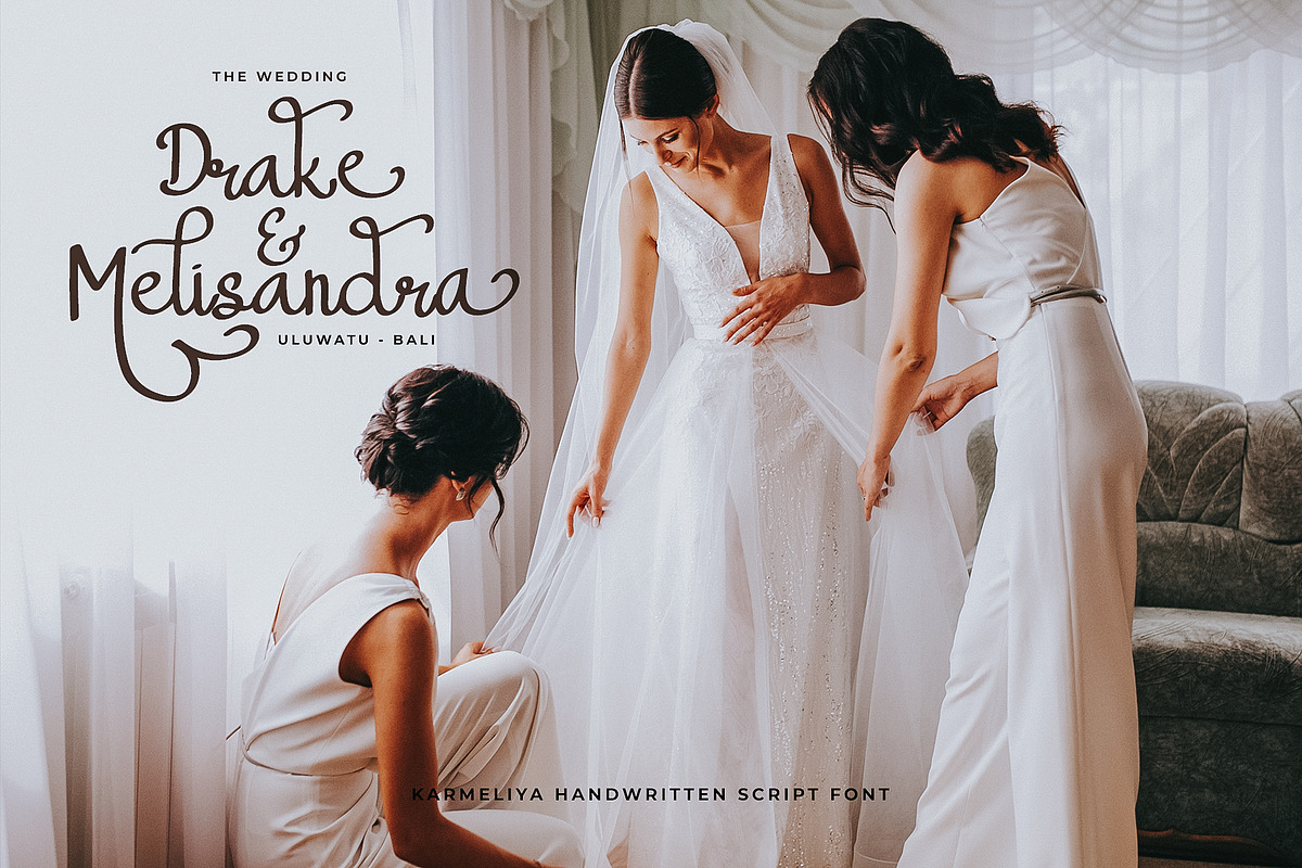 Karmeliya a Handwritten Script Font, a Script Font by Dawnside Graphic (Photo 12 of 13)