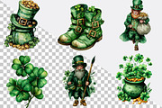 Watercolor St Patrick’s Day Clipart, an Illustration by SVGArt (Thumbnail 3 of 7)